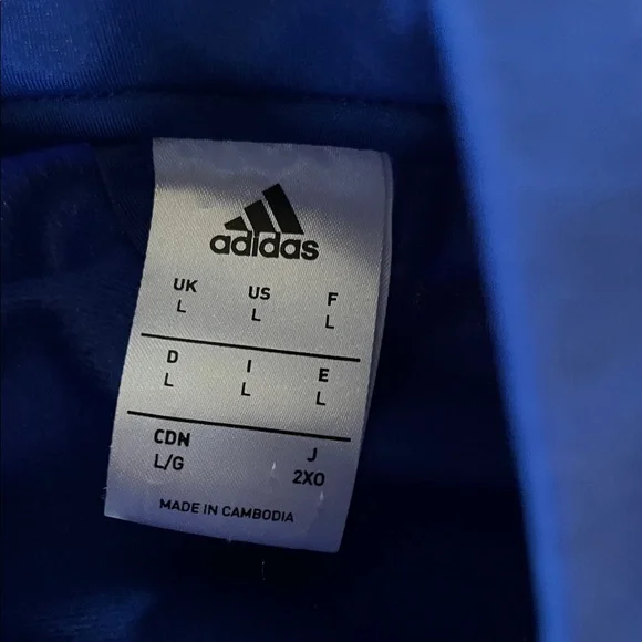 adidas Men's Blue Full-Zip Performance Track Jacket